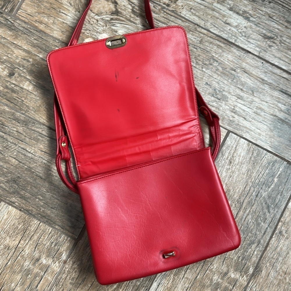 Vintage Collins red studded purse handbag - Picture 3 of 9